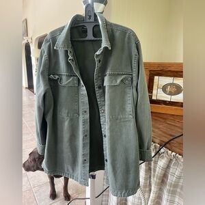 No Boundaries Green Button-Up Jacket. Size Lg 42/44